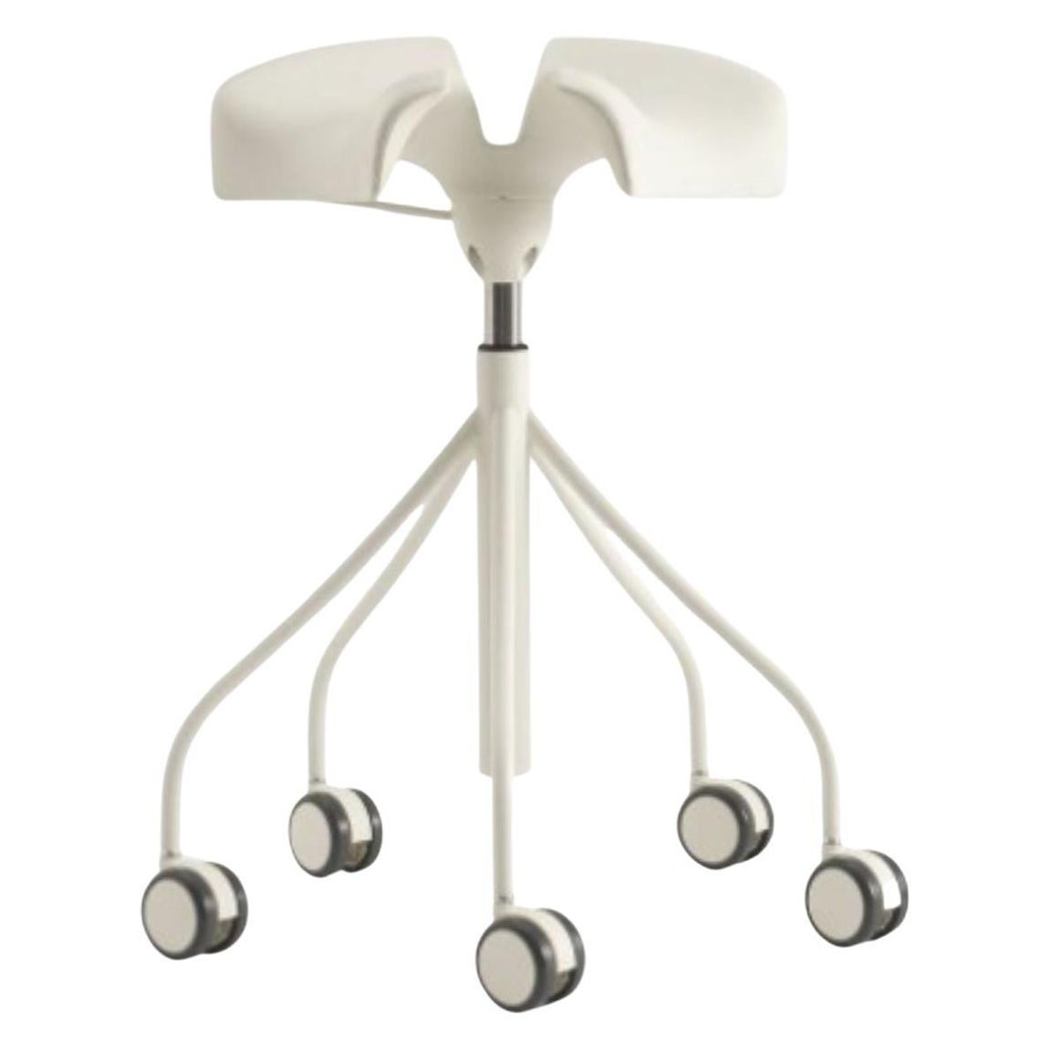 Binaria White Stool by Otto Canalda & Jordi Badia For Sale