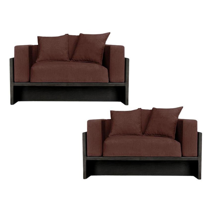 Set of 2 Bordeaux Chaplin Armchair by Collector For Sale