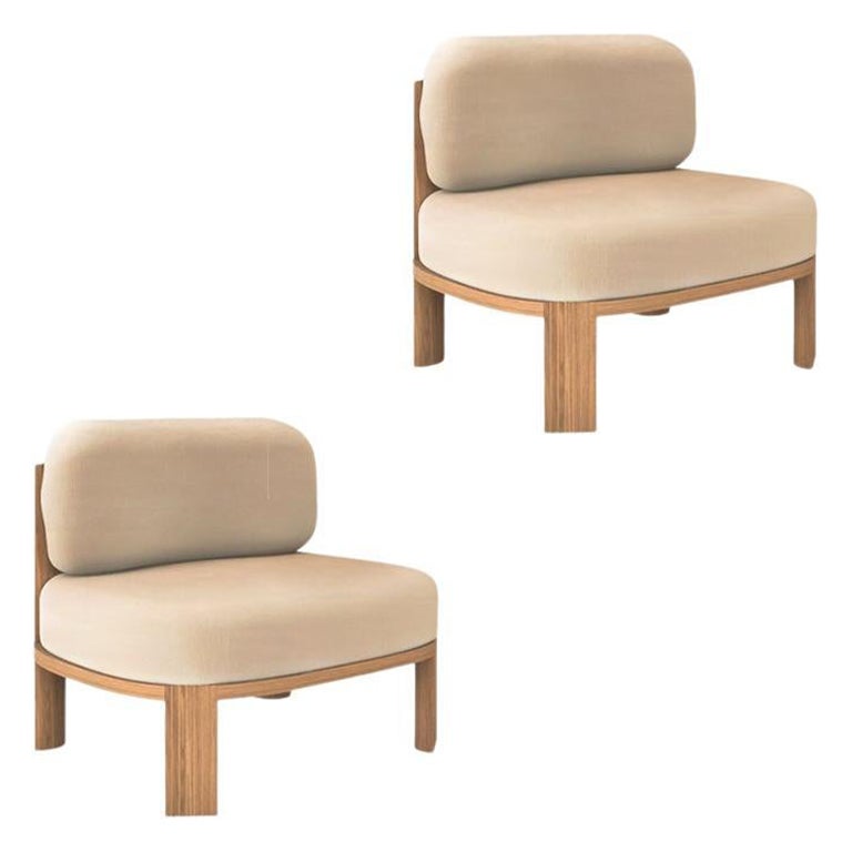 Ensemble de 2 fauteuils en chêne par Collector