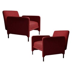 Ensemble de 2 fauteuils Carson bordeaux par Collector