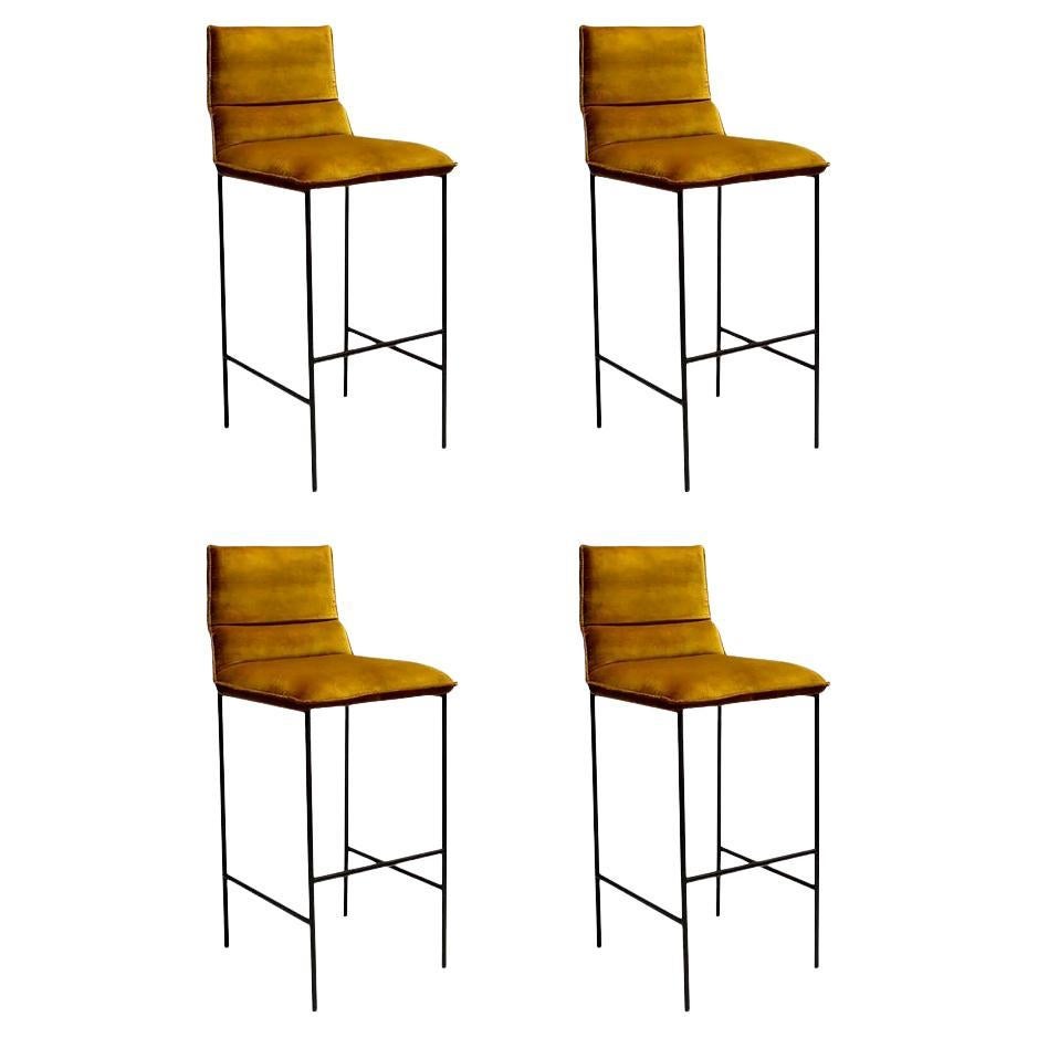 Set of 4 Jeeves Bar Chair by Collector For Sale