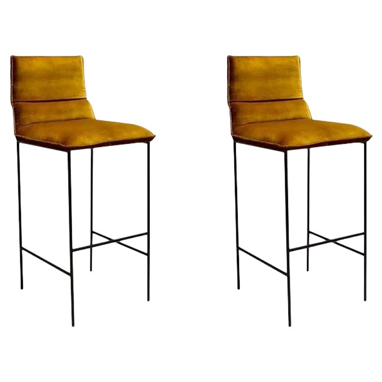 Set of 2 Jeeves Bar Chair by Collector For Sale