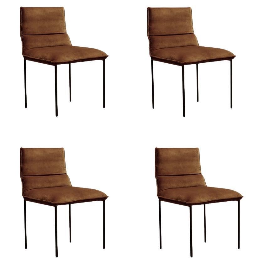 Set of 4 Jeeves Dining Chair by Collector For Sale
