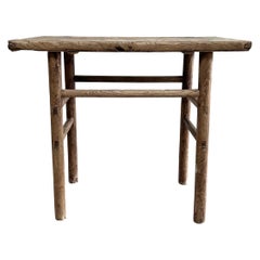 Used Elm Wood Console Table
