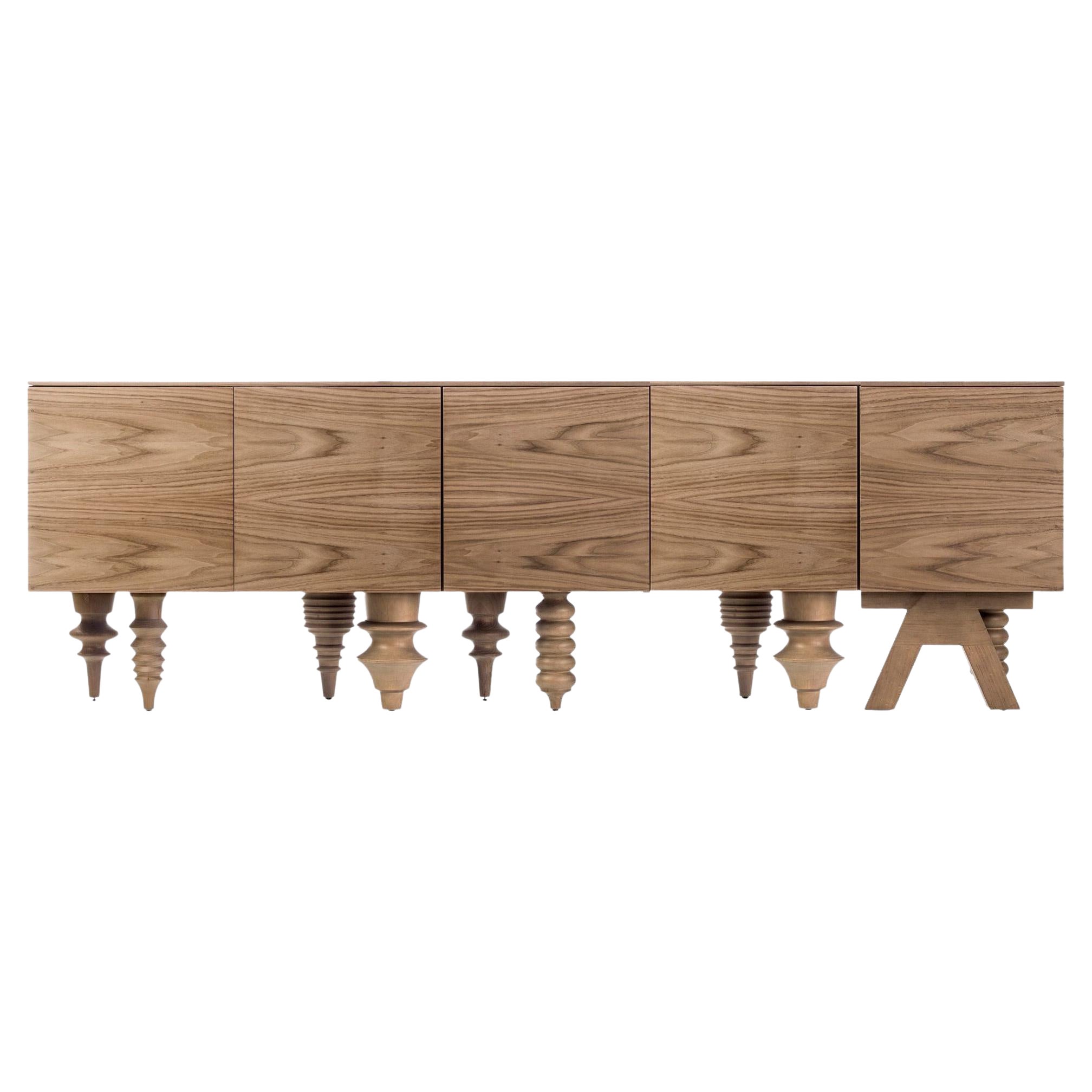 Walnut Multileg Cabinet by Jaime Hayon For Sale