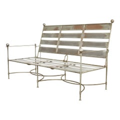 Mario Papperzini for Salterini Reclining Iron Patio and Garden Settee