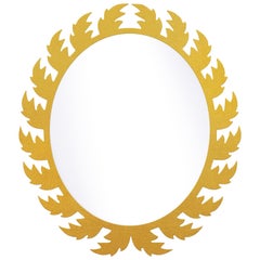 Audubon Oval Mirror in Gold Leaf