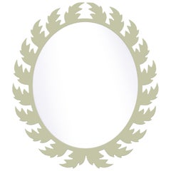 Audubon Oval Mirror in Cooking Apple Green