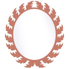 Audubon Oval Mirror in Red Earth
