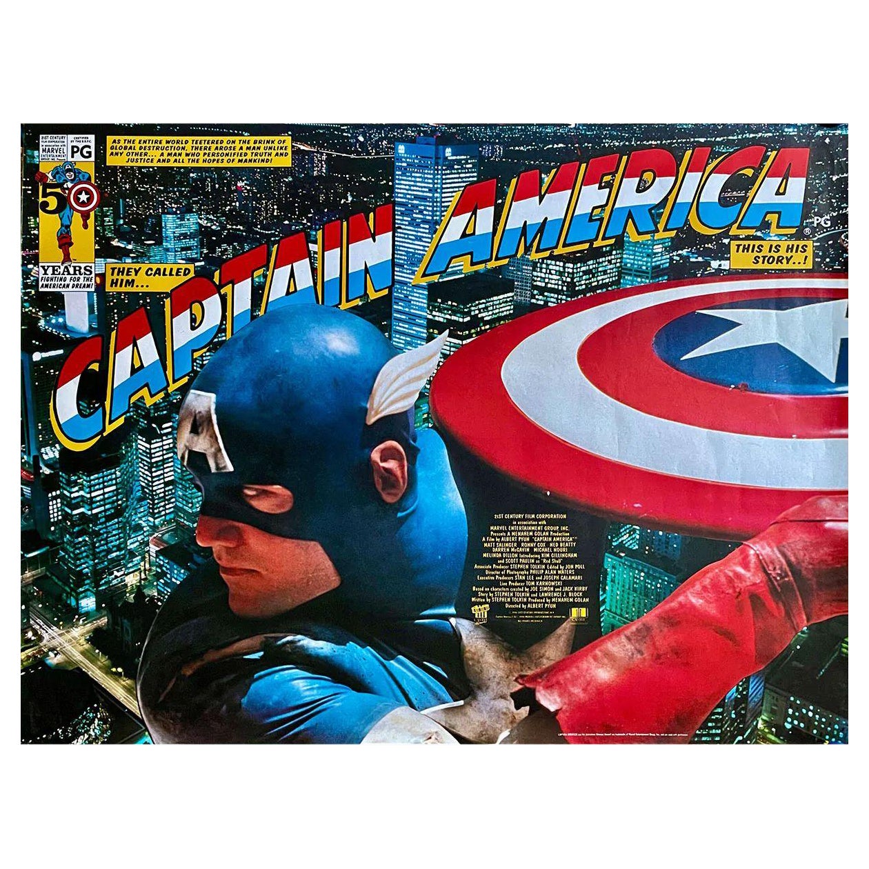 Captain America, Unframed Poster, 1990 For Sale