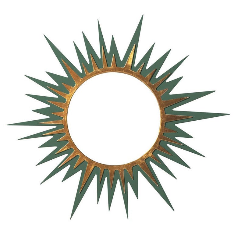 Carnival Zulu Circle Mirror in Duck Green For Sale at 1stDibs