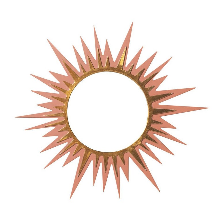 Carnival Zulu Circle Mirror in Red Earth For Sale at 1stDibs
