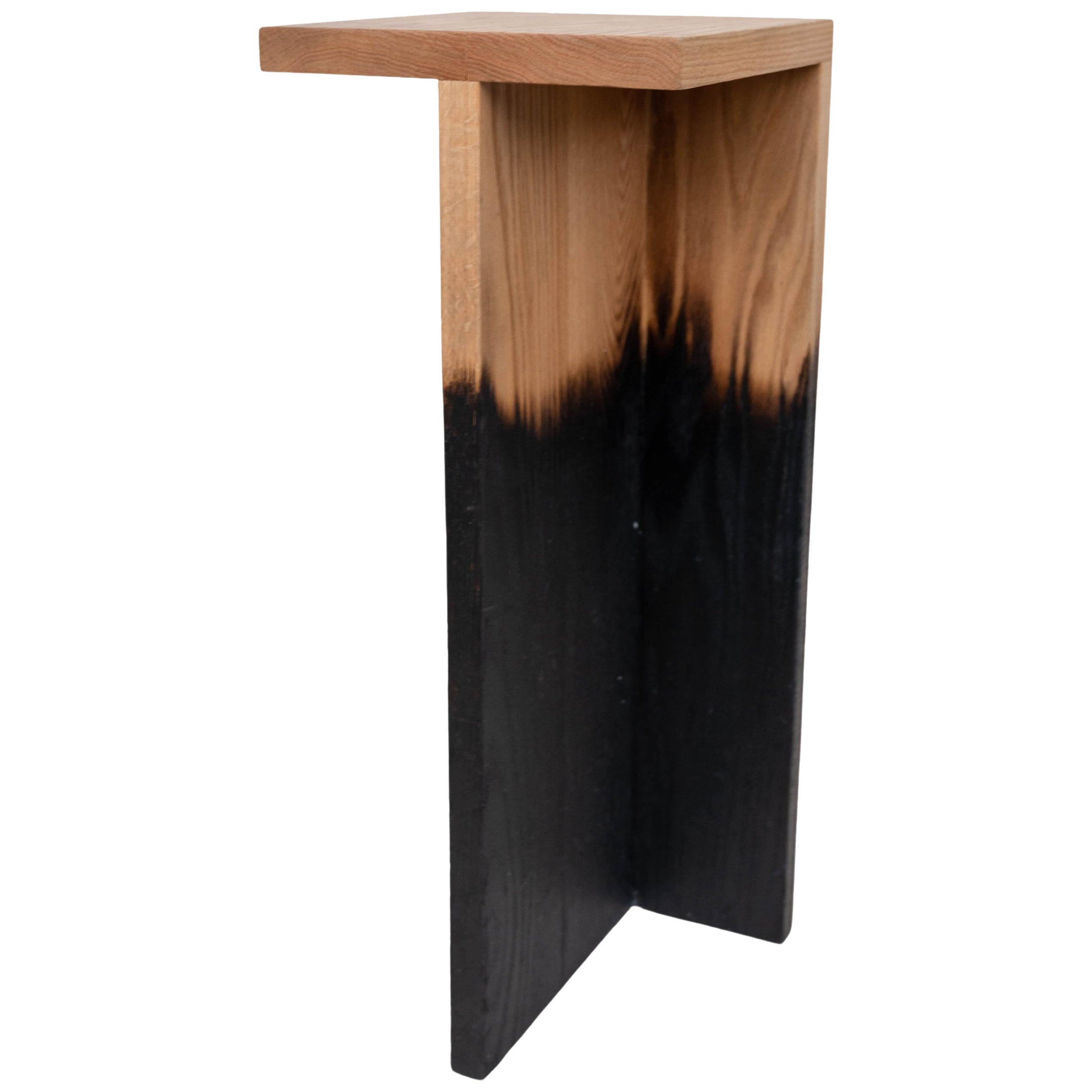 High Burnt Oak Stool by Daniel Elkayam