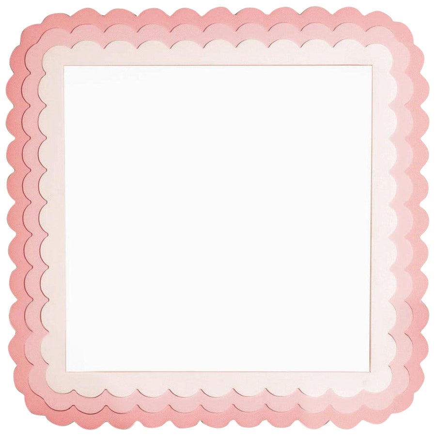 Carnival Krewe Ombré Mirror in Pink Ombré For Sale