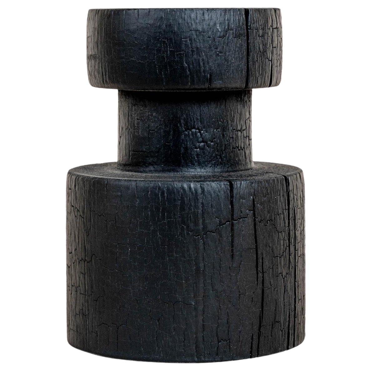 Small Revolved Burnt Beech Vase by Daniel Elkayam For Sale