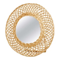 Used 20th Century Rattan Table Mirror