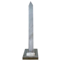 Vintage Neoclassical Grand Tour Style Natural Rock Crystal Obelisk