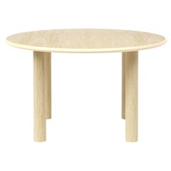 Modern Dining Round Table 'Paul' by Noom, Natural