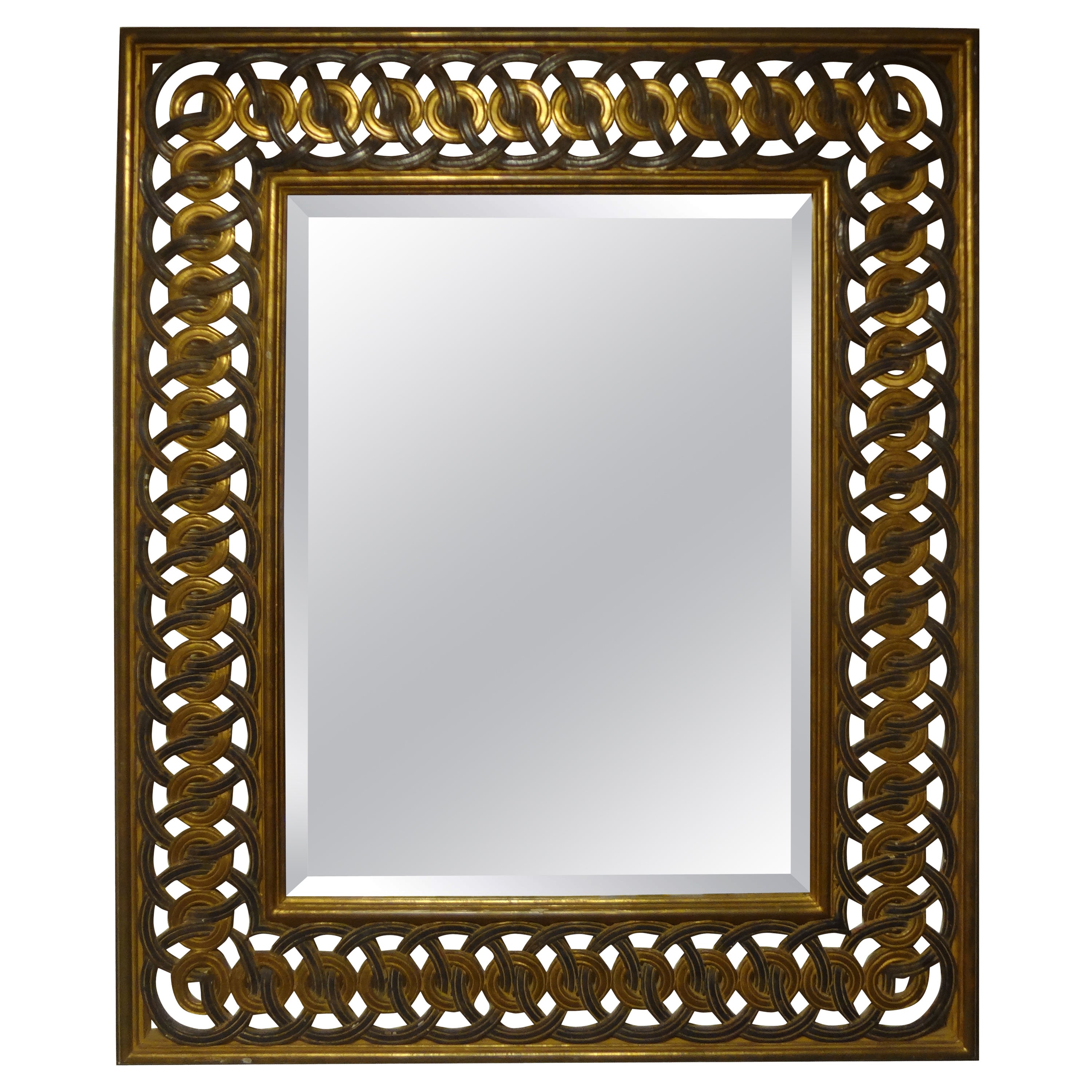 Italian Painted and Parcel Gilt Mirror