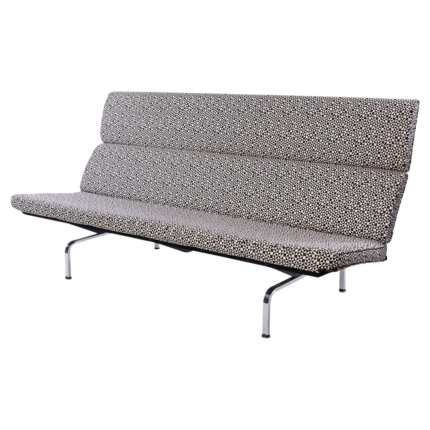 Herman Miller Compact Sofa by Charles & Ray Eames with Alexander Girard Fabric For Sale