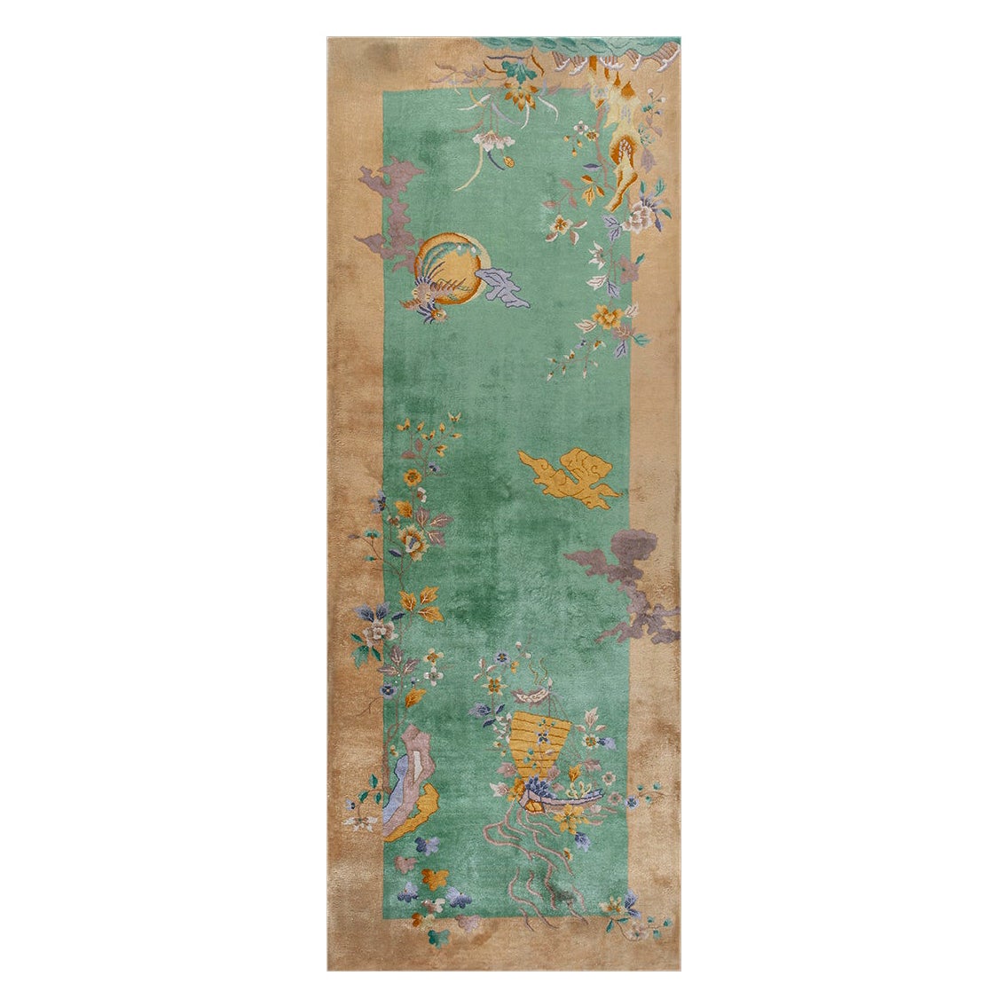 1920s Chinese Art Deco Carpet ( 4'5'' x 11'9'' - 135 x 358 )