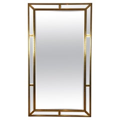 1970s XL Gilded Facet Mirror, Vertical or Horizontal by Deknudt Belgium