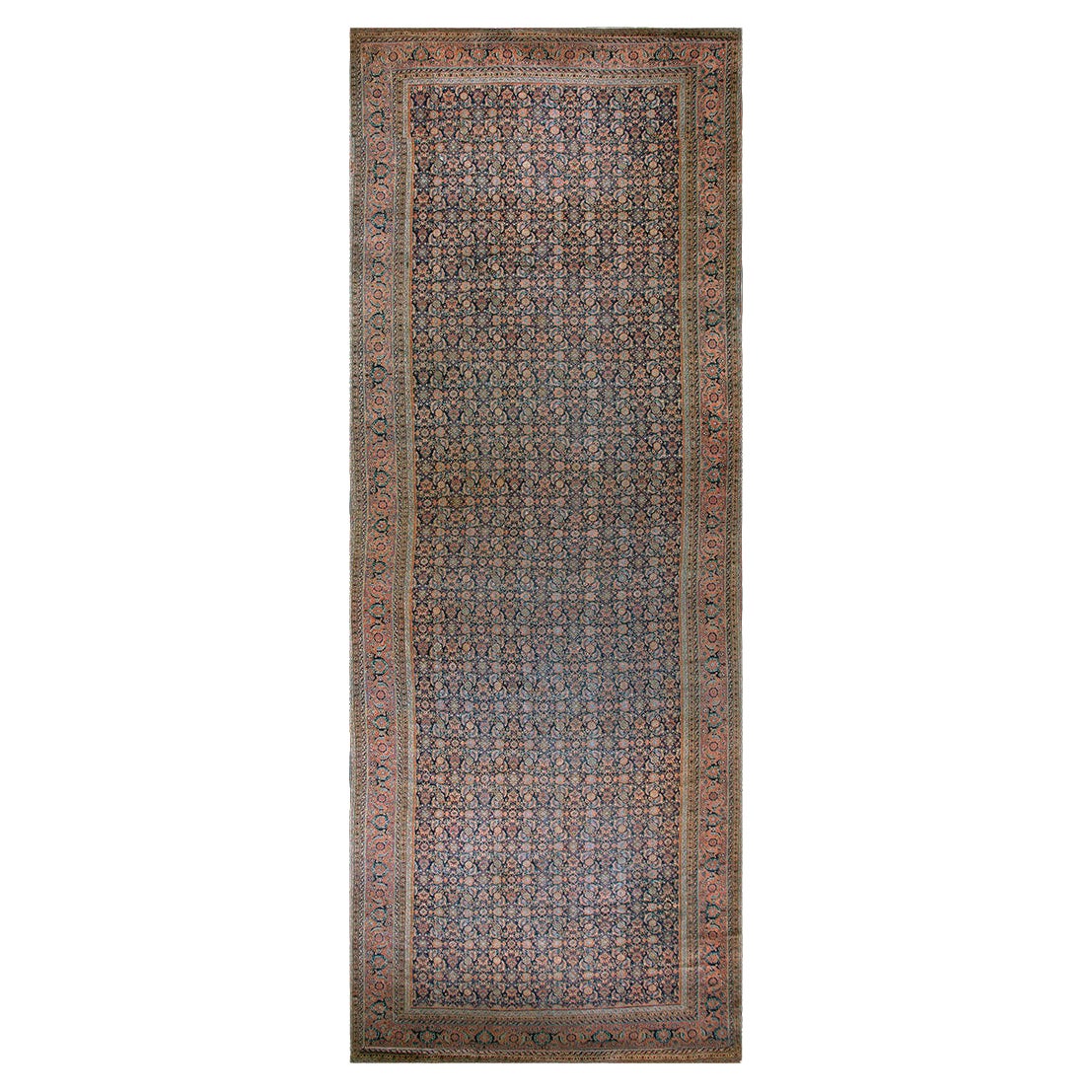 Mid 19th Century N.E. Persian Herat Carpet ( 8'6'' x 22'6'' - 260 x 685 ) For Sale