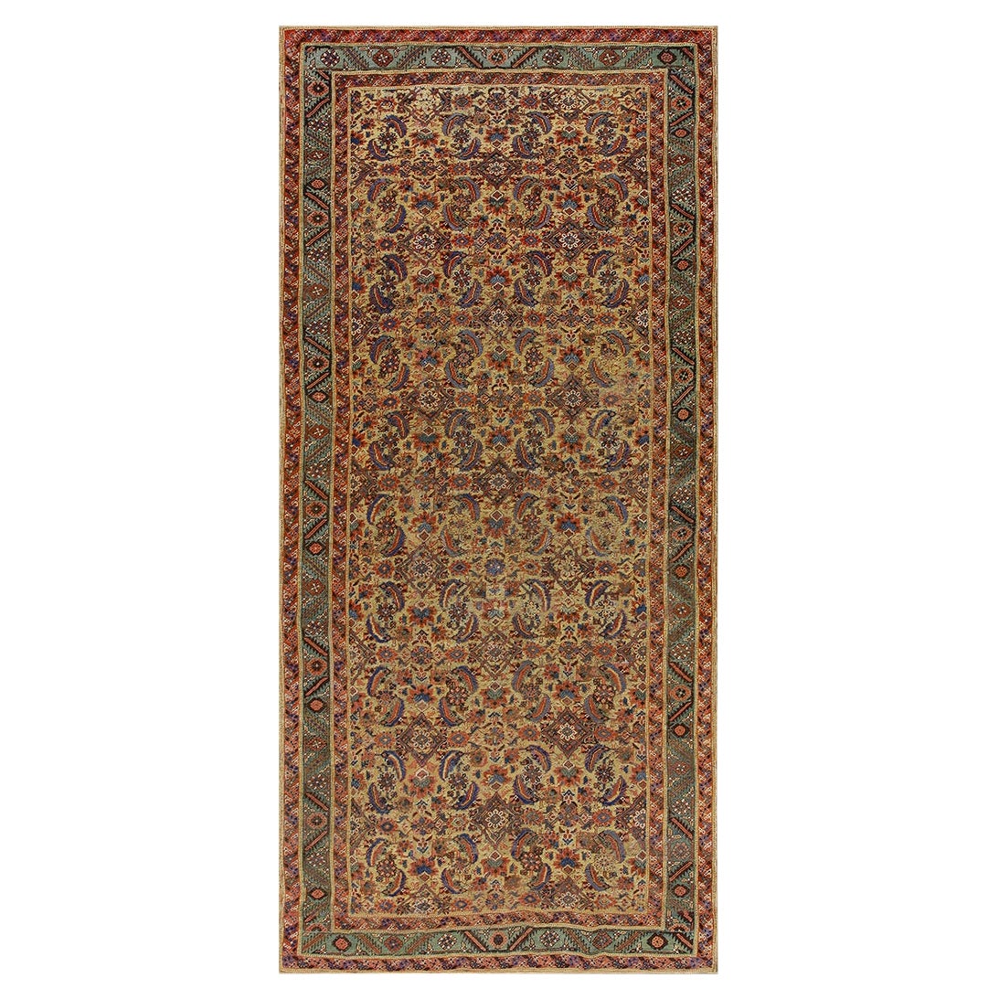 19th Century N.W. Persian Bakshaiesh Carpet ( 5'9" x  12'6" - 175 x 380 ) For Sale