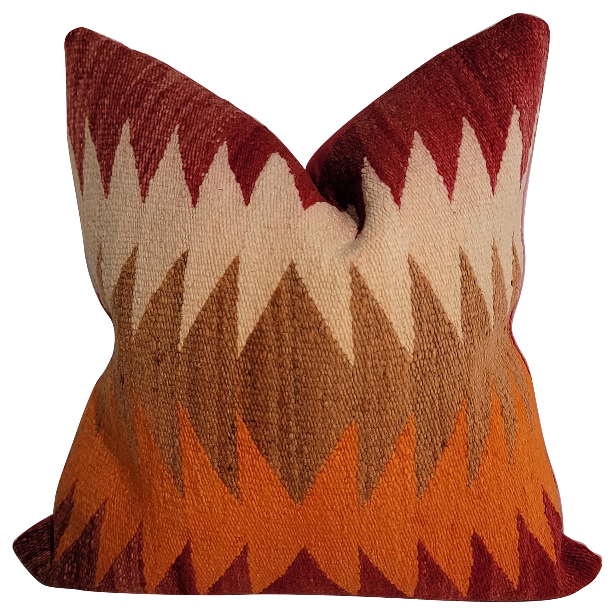 Navajo Jigsaw Pattern Pillow For Sale