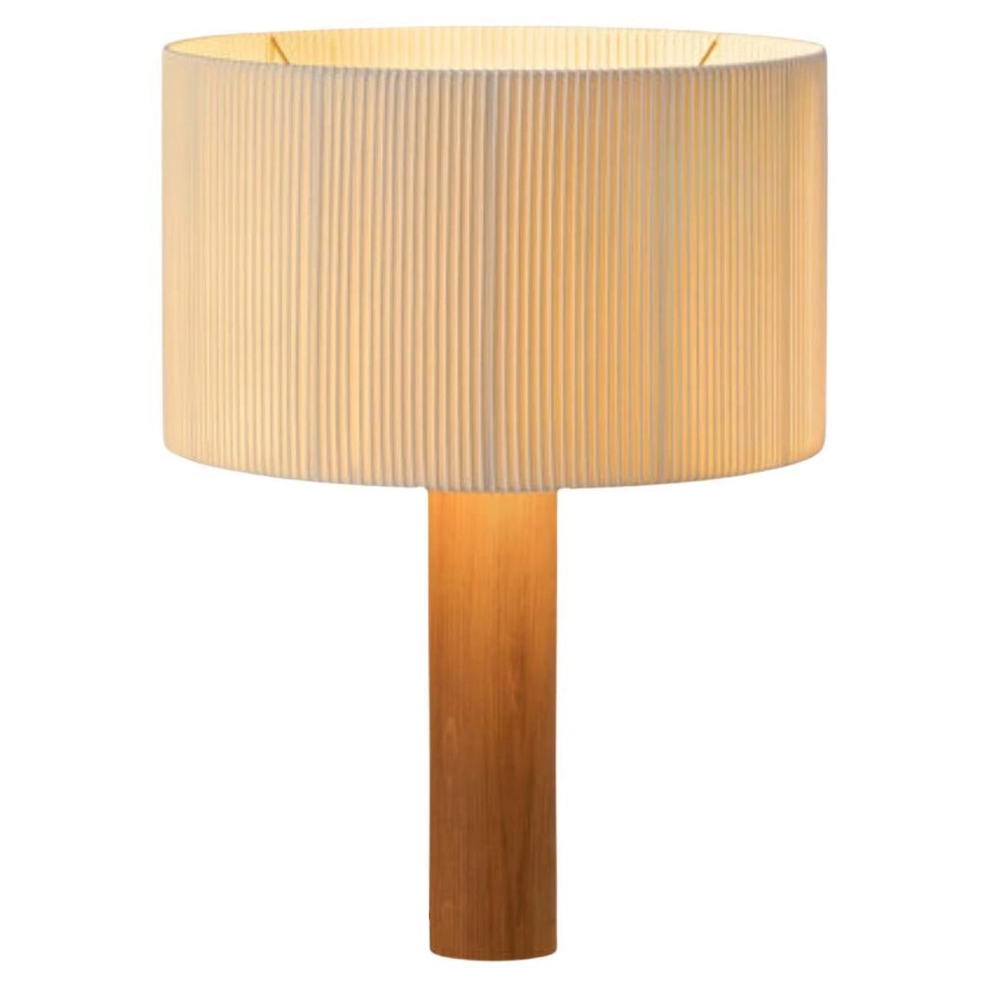 Gallissa 'Moragas' Table Lamp in Oak Wood & Natural Cotton for Santa & Cole