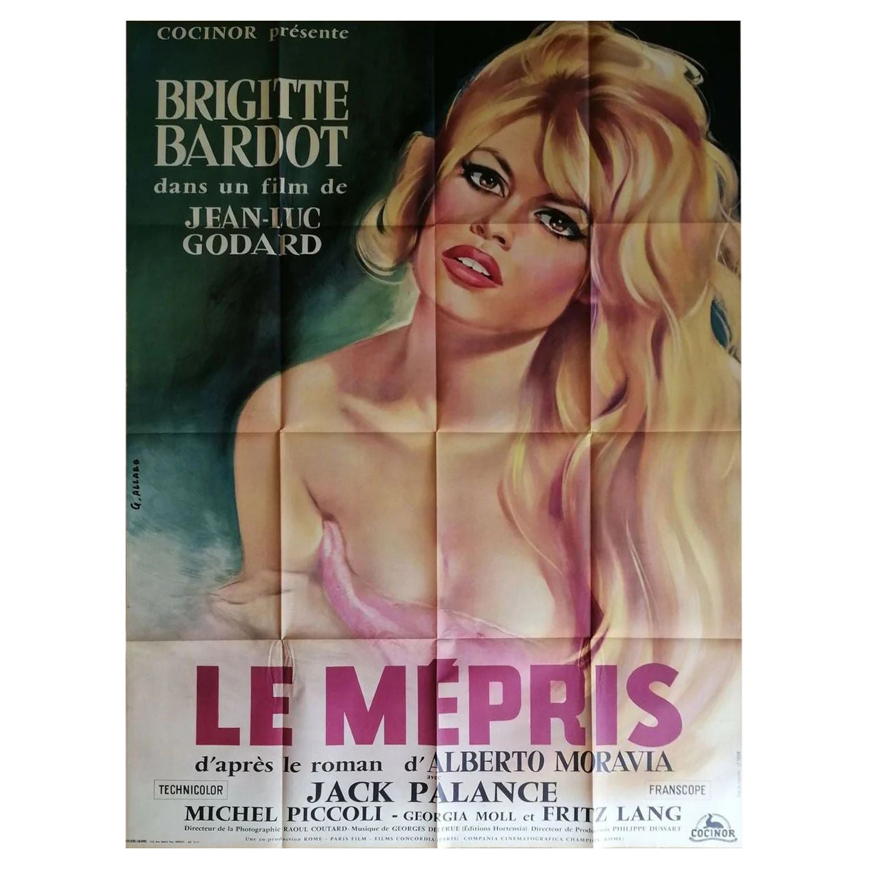 Le Mepris, Unframed Poster, 1963 For Sale