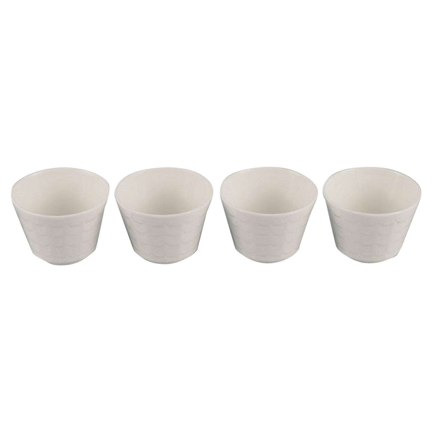 Wilhelm Kåge for Gustavsberg, Four Flower Pot Covers in Porcelain For Sale