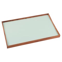 Finn Juhl, Turning Tray by Architectmade. Teak tray, black/mint green laminate.