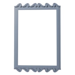 Garden District Laurel Rectangle Mirror in Bachelor Blue