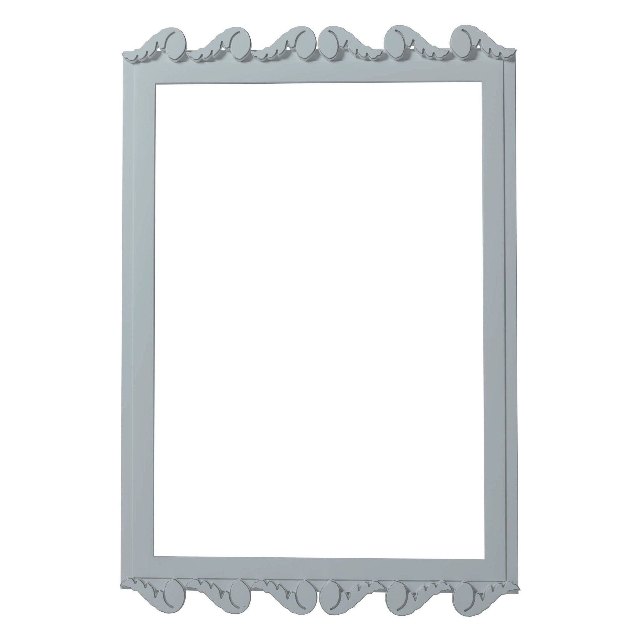 Garden District Laurel Rectangle Mirror in Pelican Gray For Sale at 1stDibs