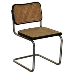 Chaise de salle à manger Cesca Knoll vintage fabriquée en Italie et estampillée Marcel Breuer, années 1970