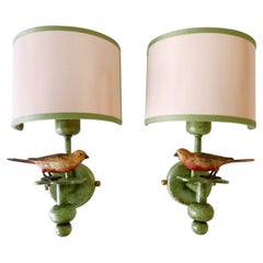Set of Two Mid-Century Modern Sconces Sparrow by Lucienne Monique, Italy, 1970s