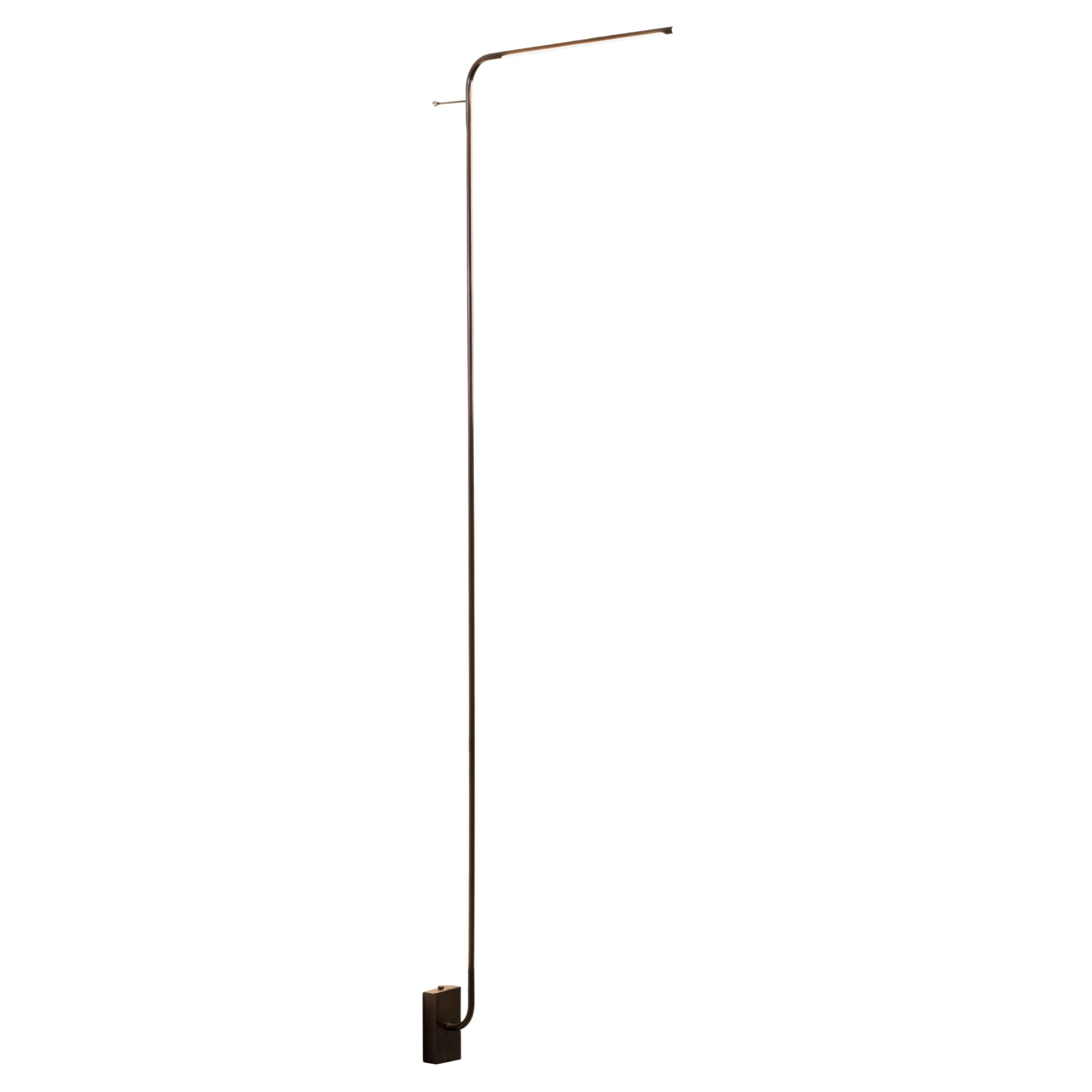 Tube Brass Wall Lamp by Gentner Design For Sale
