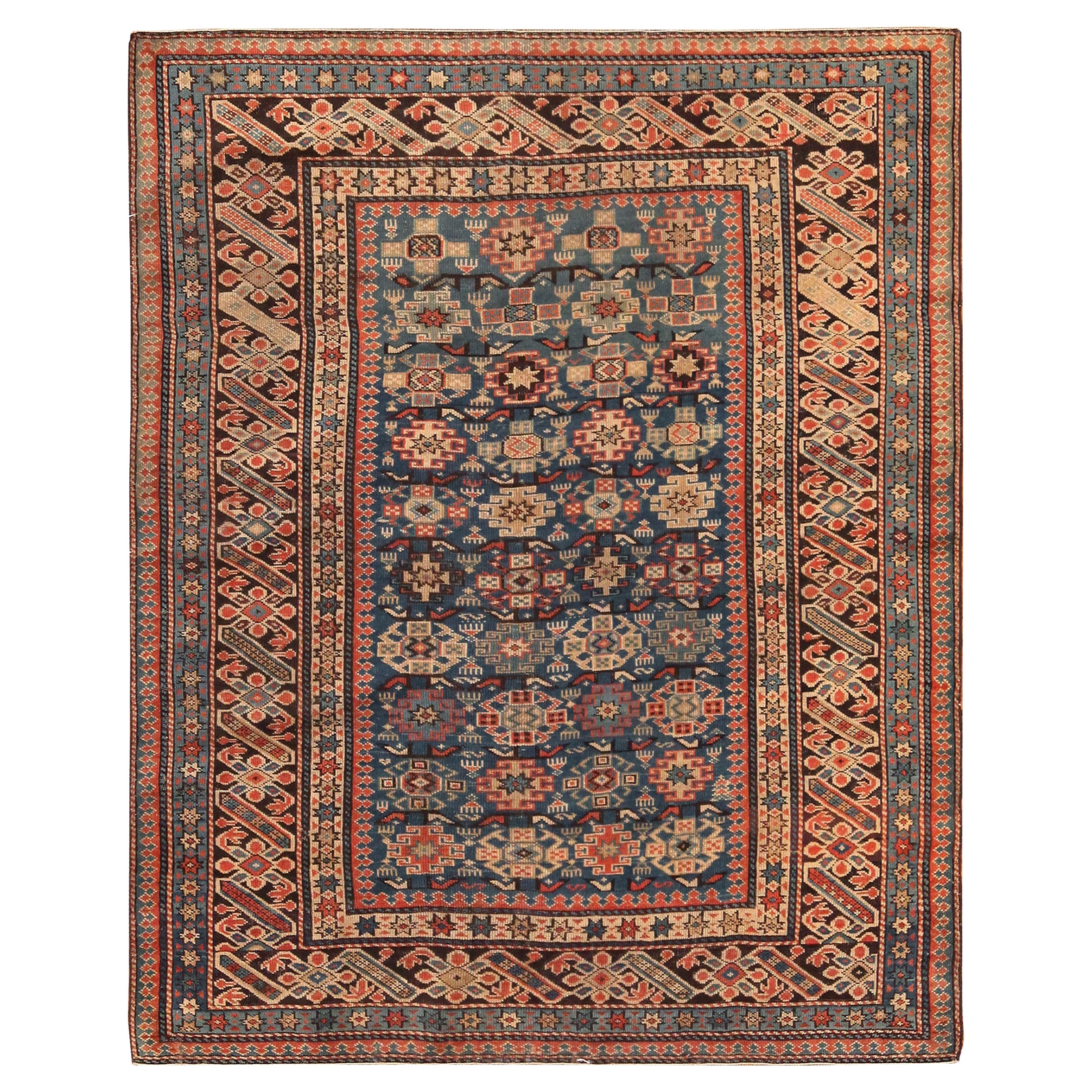 Nazmiyal Collection Antique Caucasian Chi Chi Rug. 4 ft x 5 ft 1 in