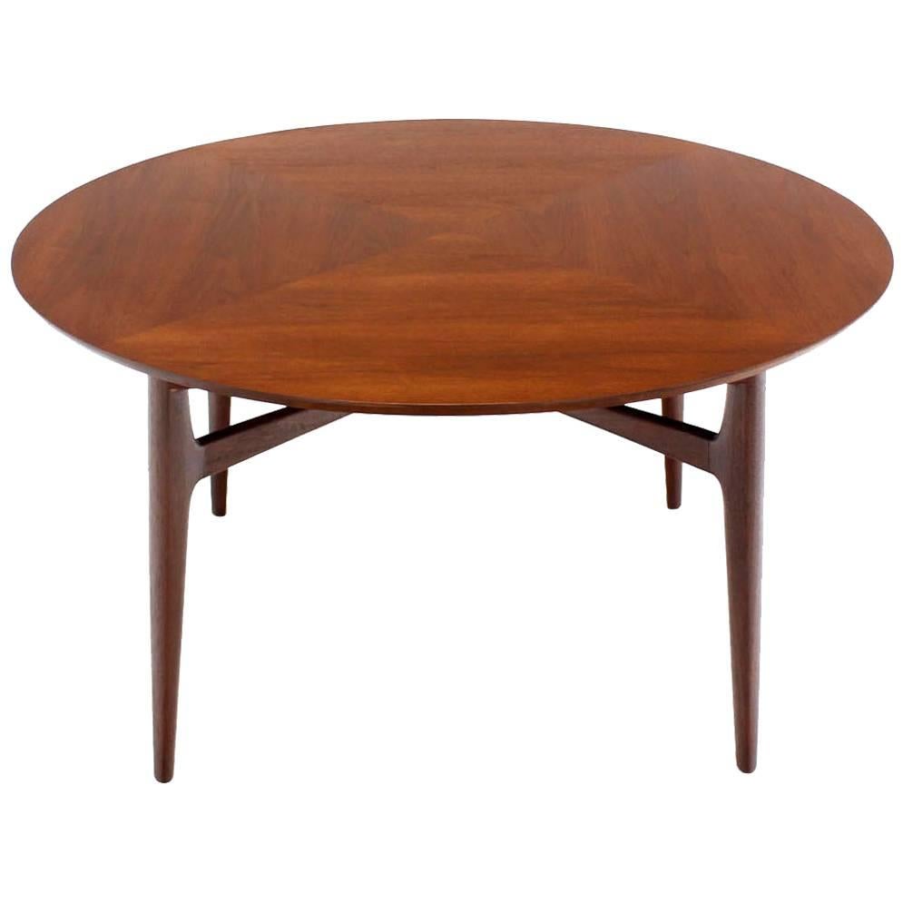 Danish Modern Teak Round Game Table