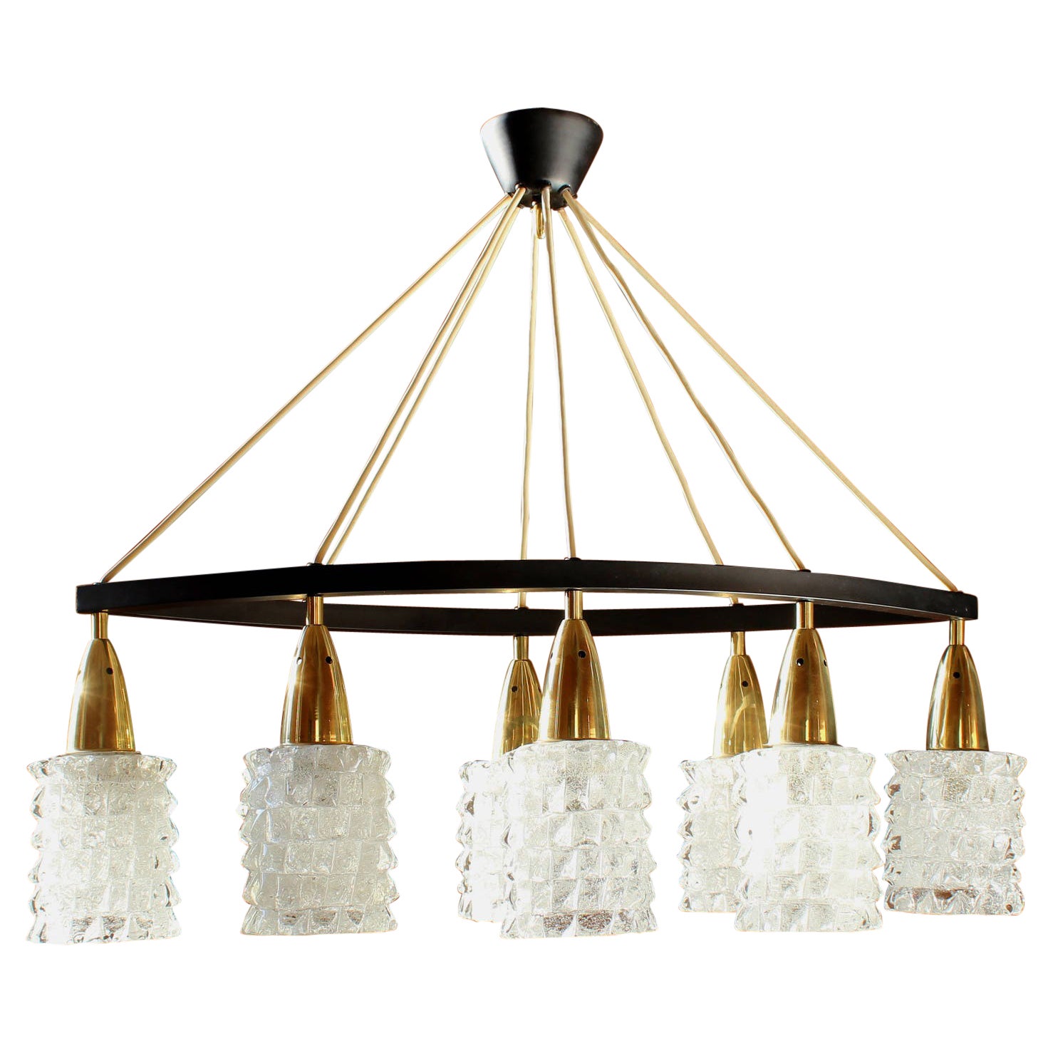 Barovier & Toso Rostrato Chandelier, Italy, 1970s For Sale