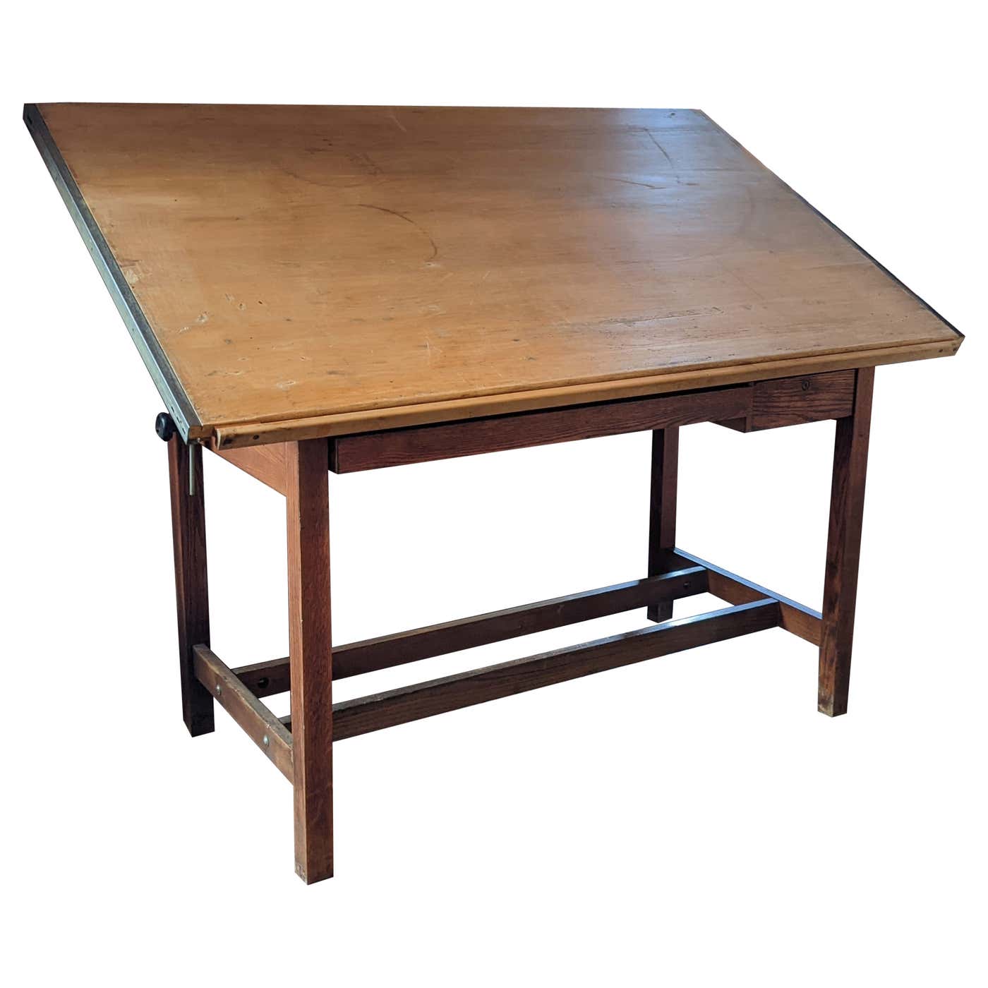 Contractor Table Vintage Drafting Table / Desk at 1stDibs | used drafting table for sale ...