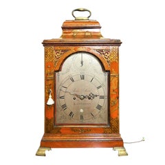 George II Red Lacquer Bracket Clock, John Smith, London