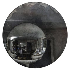 Runder Spiegel mit antiker Oberfläche
