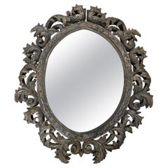 Antique 19th Century Hand Carved Baroque Mirror