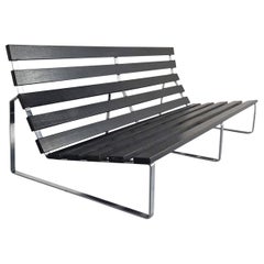 Vintage Rare “Bijenkorf” Slatted Bench by Kho Liang Ie for Artifort 1960s