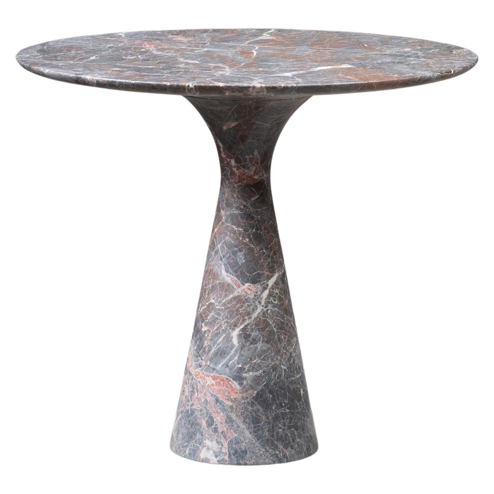 Grey Saint Laurent Refined Contemporary Marble Side Table 62/45 For Sale