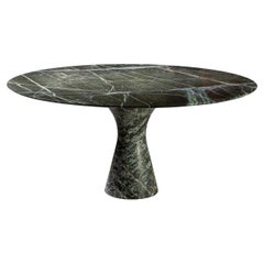 Picasso Green Refined Contemporary Marble Low Round Table 27/100