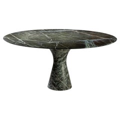 Picasso Green Refined Contemporary Marble Low Round Table, 36/100