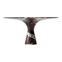 Table de salle à manger contemporaine raffinée en marbre Rosso Lepanto 160 / 75